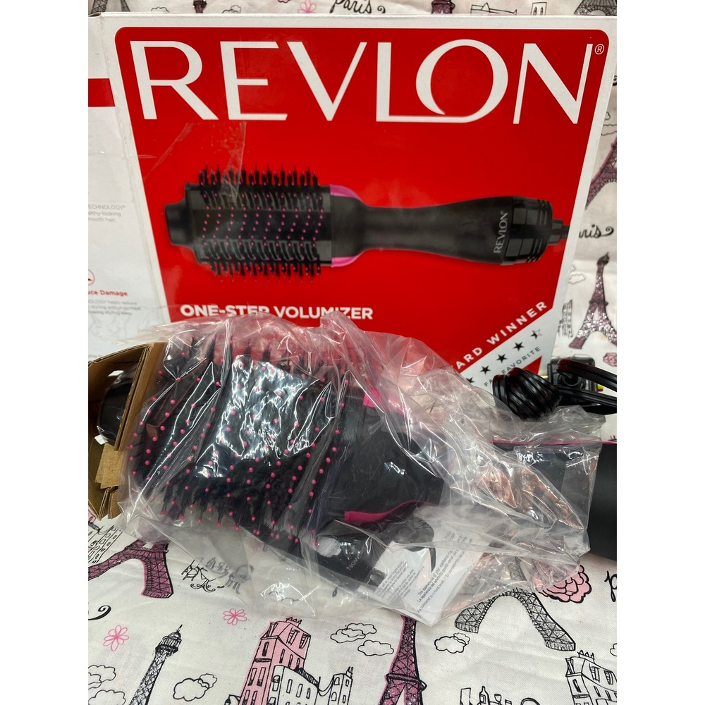 Revlon One-Step Volumizer Hair Dryer and Hot Air Brush Black Pink RVDR5222